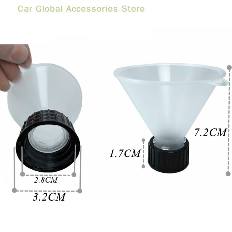 28MM Fill Threaded Funnel - Twist On Empty Spray Bottle Refill Liquid Oils Powders For Home Car Detailing