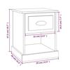 VidaXL Tables de chevet 2 pcs blanc brillant 39x39x47,5 cm 816133