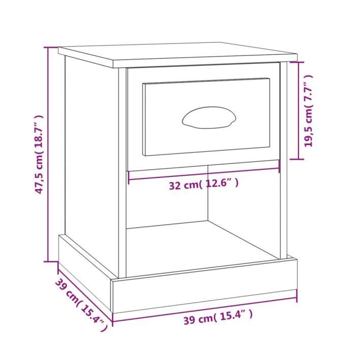 VidaXL Bedside Tables 2 Pcs Glossy White 39x39x47.5 Cm 816133