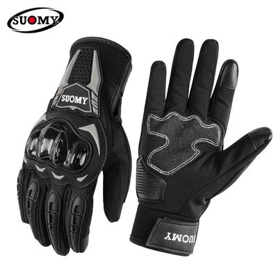 Winter Motorcycle Gloves Men Warm Anti-Slip Abrasion-Resistant Touchscreen Compatible Riding Gear