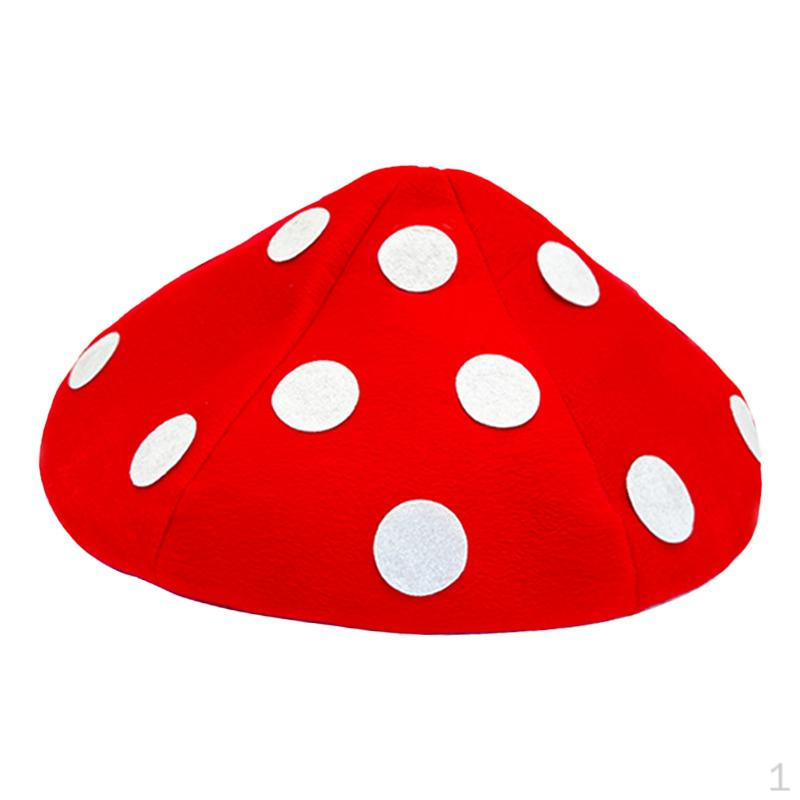 Cartoon Spotted Mushroom Hat Comfortable for Halloween Elegant Costume Cap