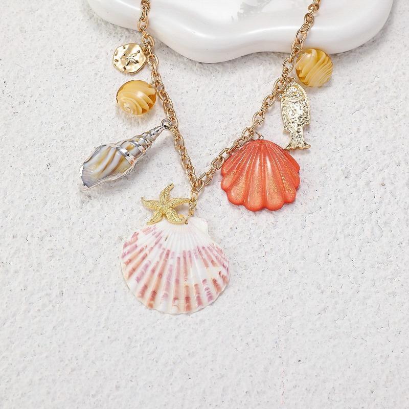Bohemian Style Starfish Pendant Clavicle Chain For Women