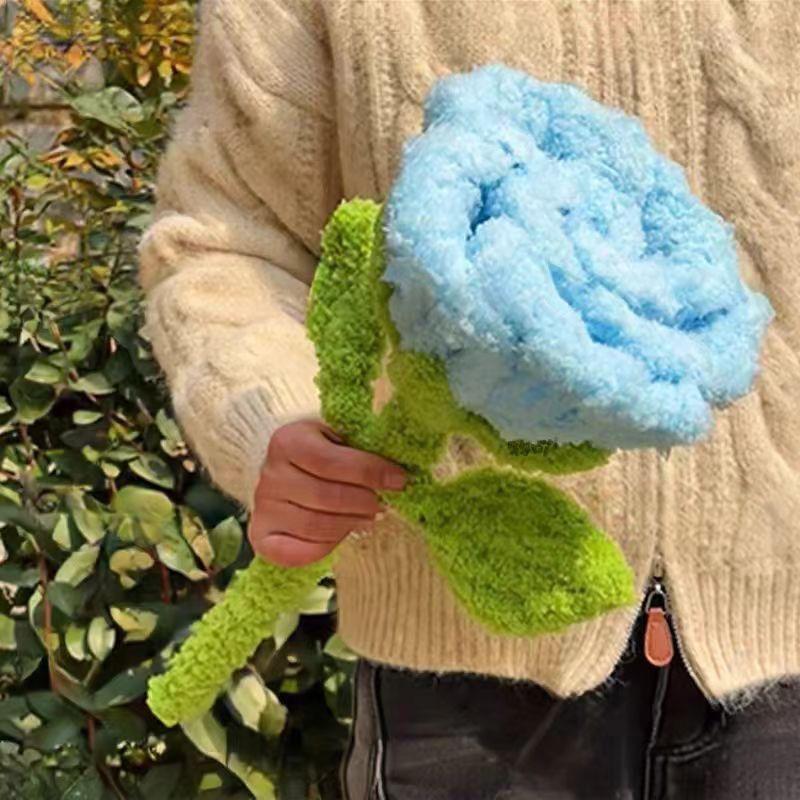 Chenille Stick Plush Rose DIY Material Pack - Handmade Creative Gift for Birthdays & Valentine's Day