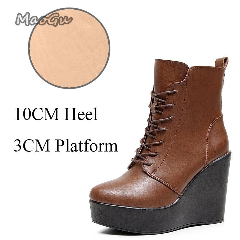 2026 Damskie Czarne Koturny Platforma Botki na Kostkę Zamek Boczny Gruba Obcas Botas Wiosna Jesień Moda Damskie Buty Rozmiar 33-43 Botines