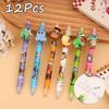 36Pcs of Cute Pens in The Style of 'Shan Hai Jing' with A Push Mechanism and Erasable Ink - 0.5Mm Tip for Smooth Writing - Essential Small Gifts for