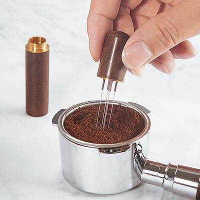 Aiguille de Distribution de Café Acier Inoxydable 5 Aiguilles Outil Niveleur Tampon à Espresso Distributeur de Poudre de Café Accessoires Barista