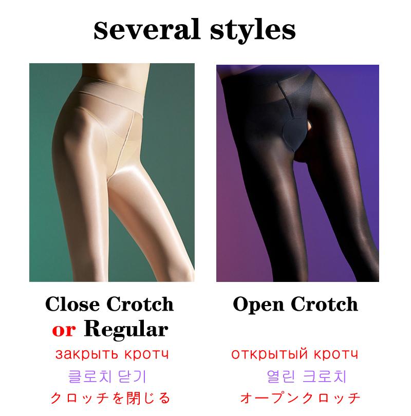 Sexy70Dshebin Glossy Pantyhose Oil Shiny Smooth Dance Tights One-Line Crotch Glossy Stockings For Women