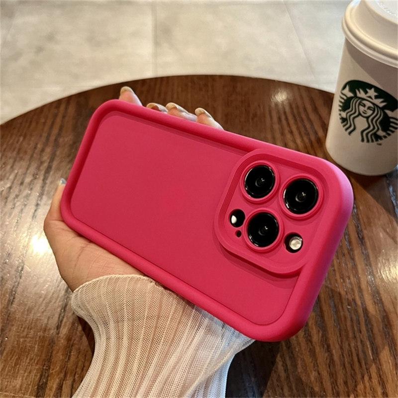 Luxusní Soft Candy tekuté silikonové pouzdro na telefon pro iPhone 11 12 13 14 15 Pro Max Plus XS X XR 7 8Plus Nárazuvzdorný zadní kryt nárazníku