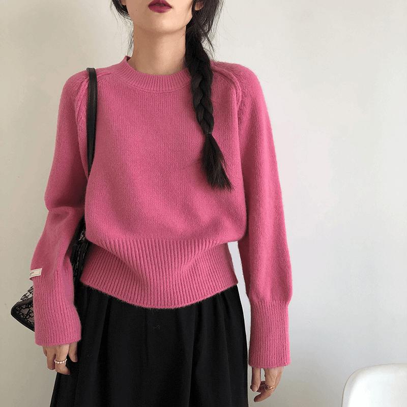 Damenpullover Herbst/Winter Stil Dick Hohe Taille Kurzer Stil Modisch Hochwertiges Oberteil