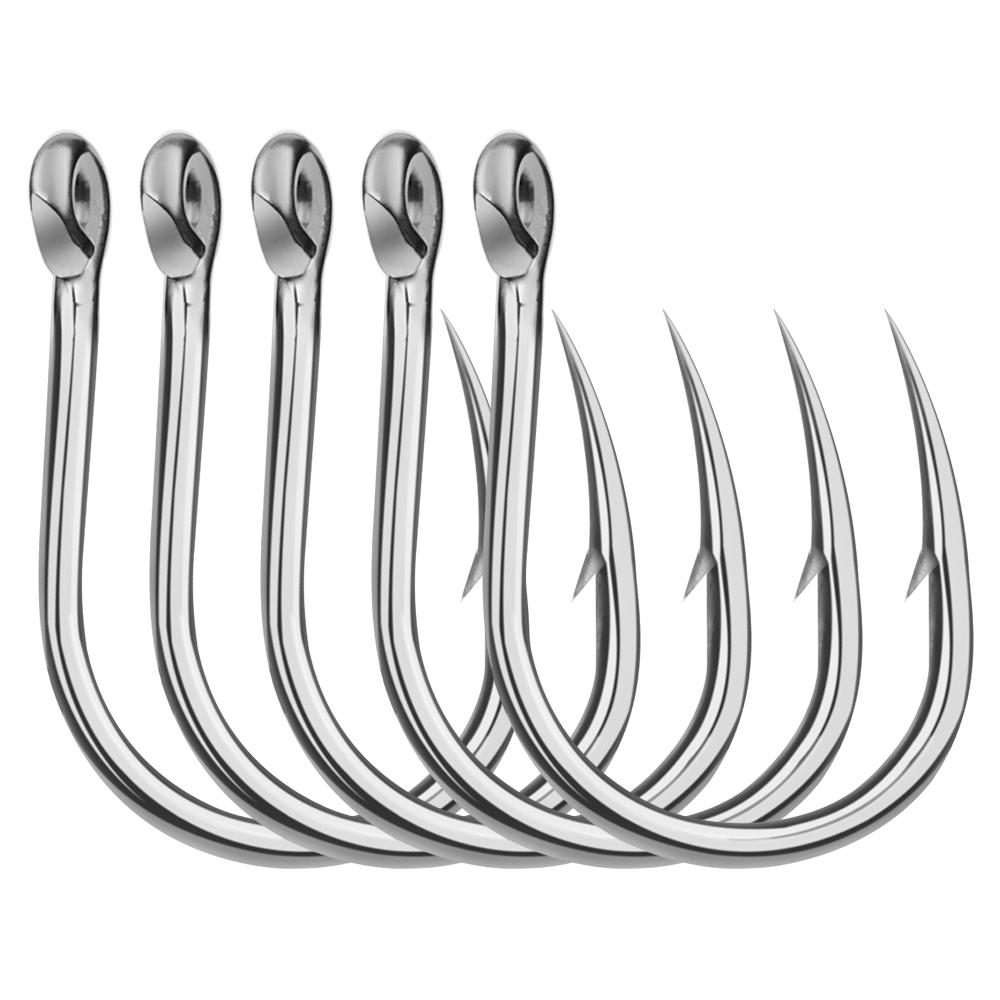 Hot 20PC Saltwater Hook Big JIGGING HOOK 1//0#-13//0# Stainless Steel Fishing Hook