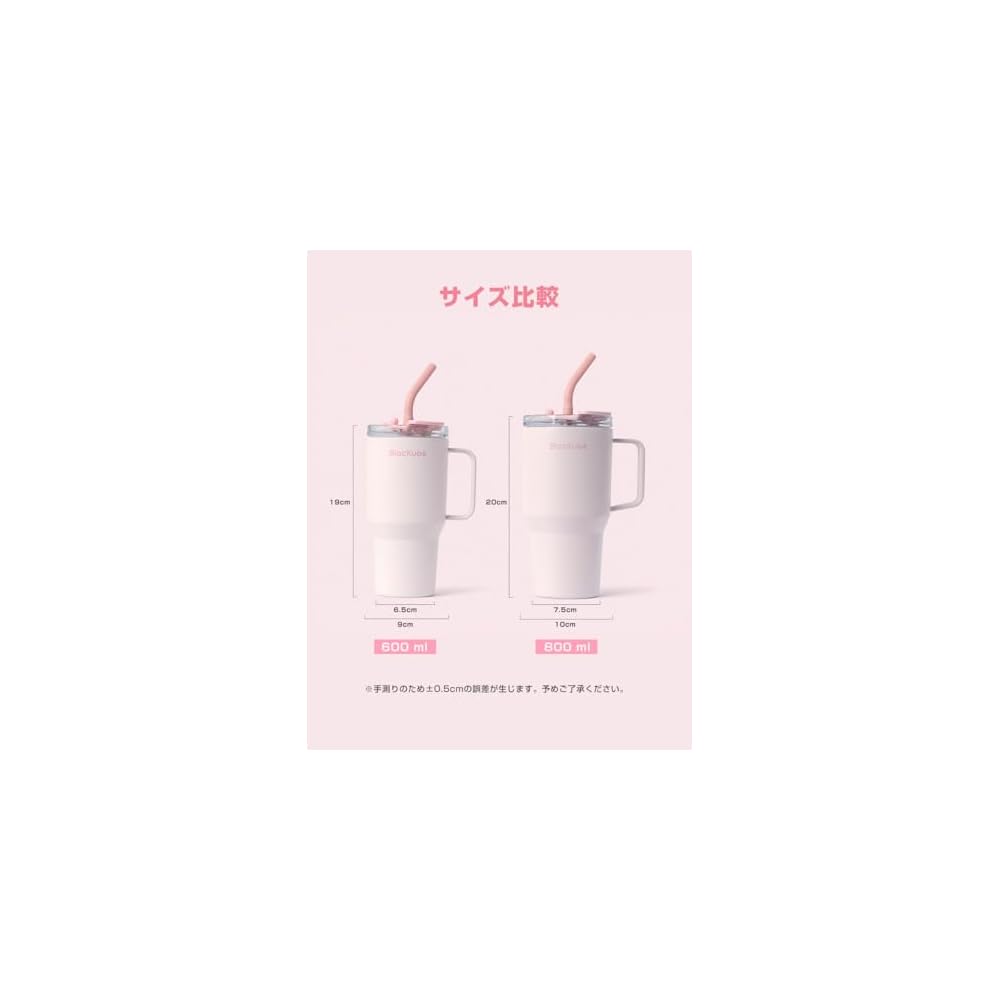 Blackube Car-Mounted Vacuum Insulated Tumbler, 600ml, Ceramic Coated, 65mm Base Diameter, Fits Car