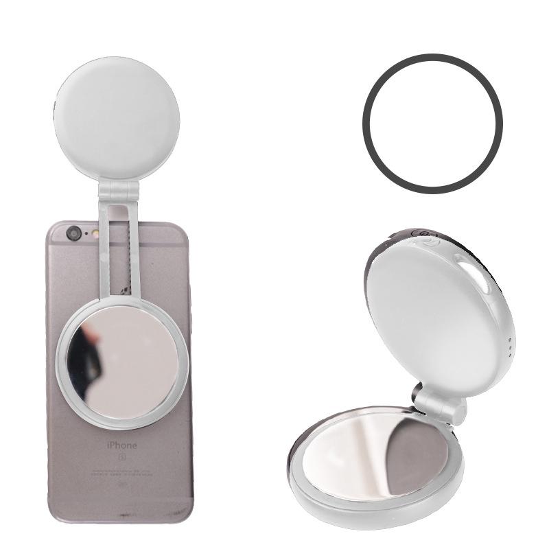 Portable Magnetic Makeup Mirror Light: Foldable Selfie Beauty Lamp