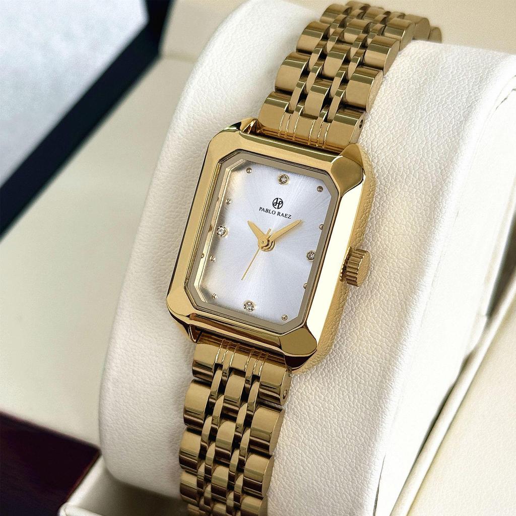 New Luxury Women's Rhinestone Waterproof Quartz Watch with Steel Band