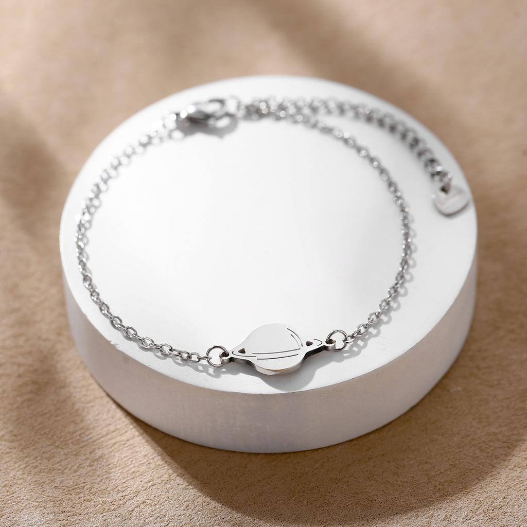 Geometric Animal Bracelet Featuring Dog Cat Owl And Dolphin Charms Minimalist Fashion Jewelry
