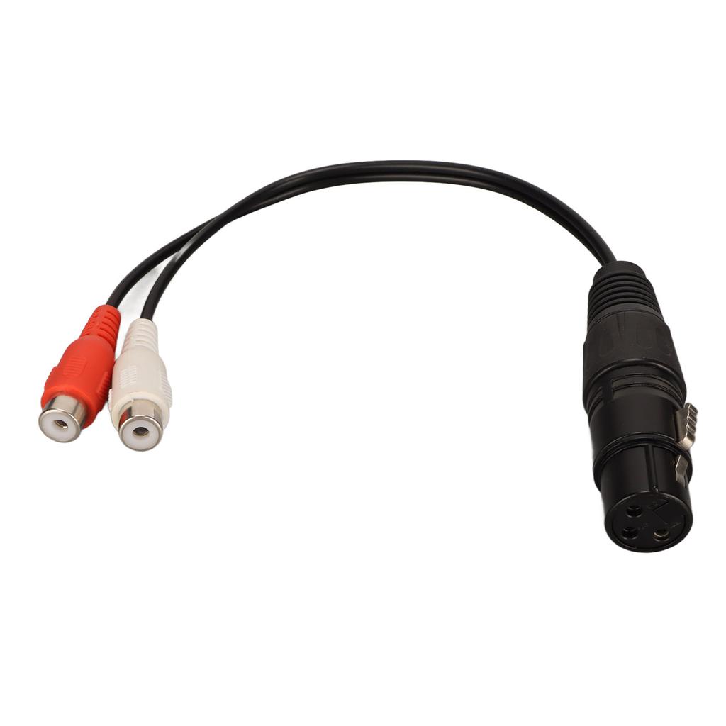 XLR Female to 2 RCA Female Y Splitter Cable 3pin Dual RCA to 1 XLR Female to Female Cable for Microphone Mixer Amplifier