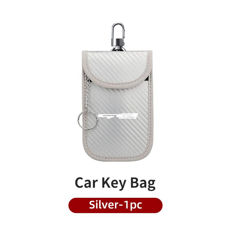 OWVZ1 Portable Leather Car Key Protective Case Key Organizer Bag Badge Accessories For KIA K5 K2 Optima Soul Spectra Niro Cadenza