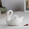 Cigno Rosa Bello Ornamento Fioriera Multifunzione Oggetto di Scena per Fotografia Scatola Portaoggetti Candeliere