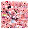 50 Loopy Korean Cartoon Cute Pink Beaver Ruby Children's Gooka DIY Mobile Suitcase Stickers