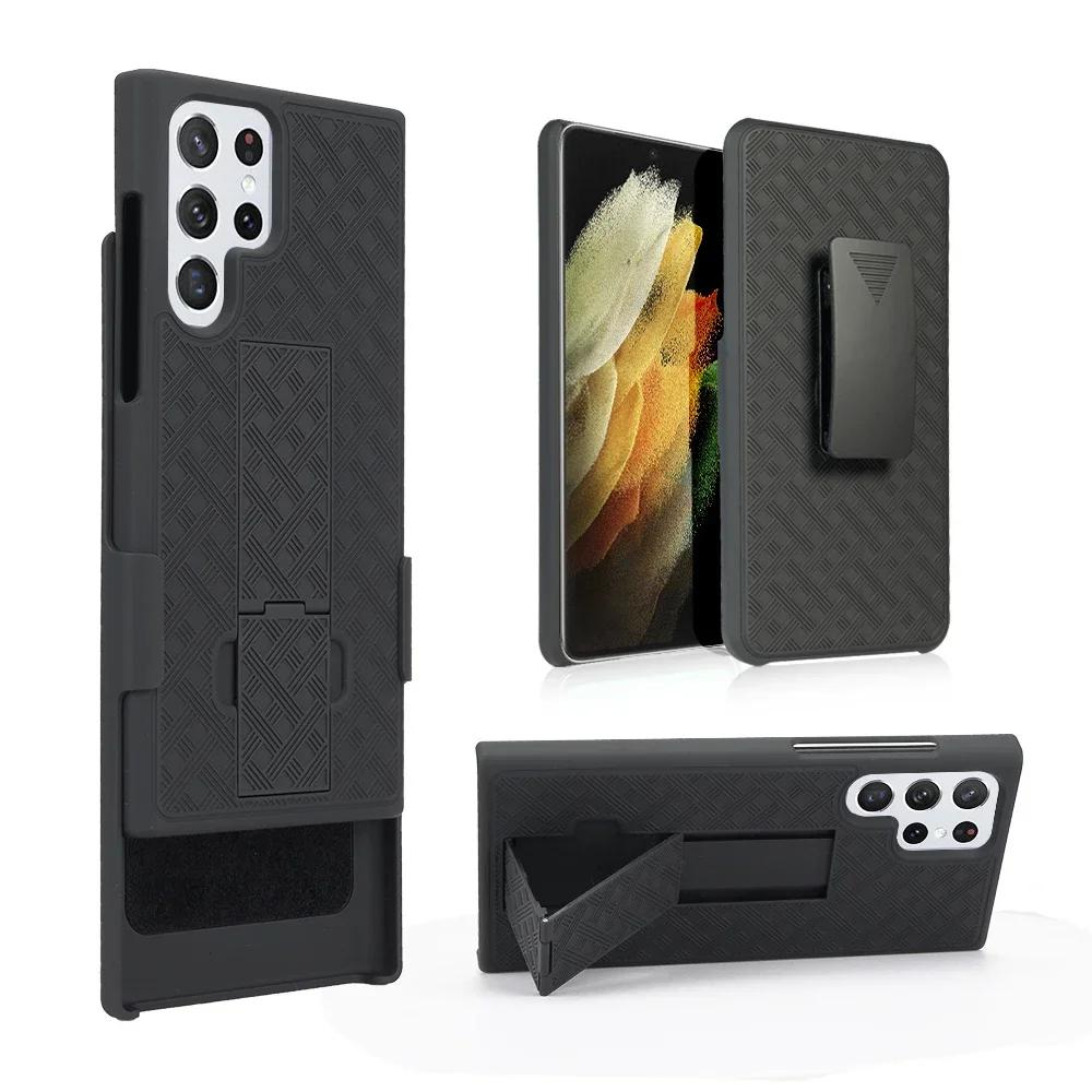 2in1 Waist Belt Clip Armor Case for Samsung Galaxy S24 S25 Ultra S23 S22 S21 S24 S25 Plus Heavy Duty Cover Running Phone Case