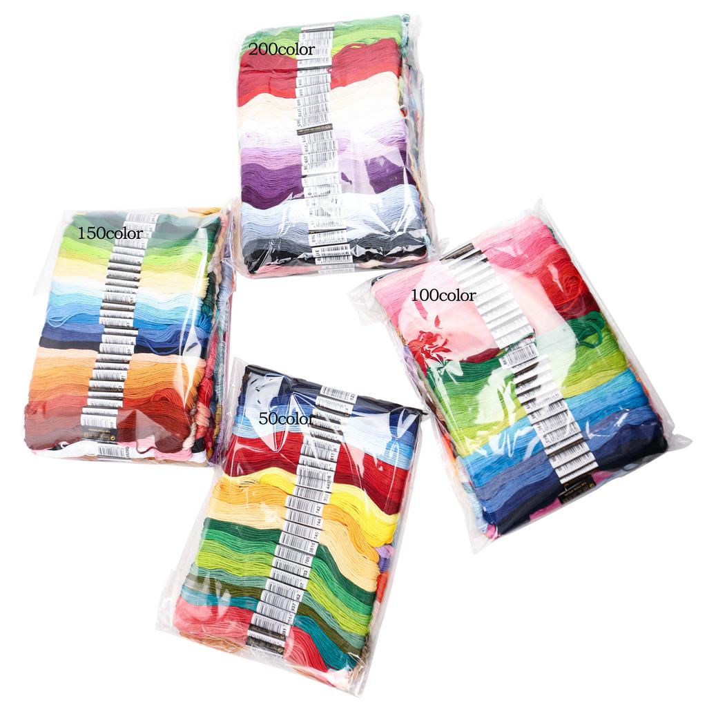 50/100/150/200/447 Pieces Cross Stitch Embroidery Floss Home Sewing Craft Thread 8 Meters Per Skein not repeat DMC Colors