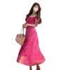 Women's Summer 2026 Retro Print Slim Fit Maxi Dress