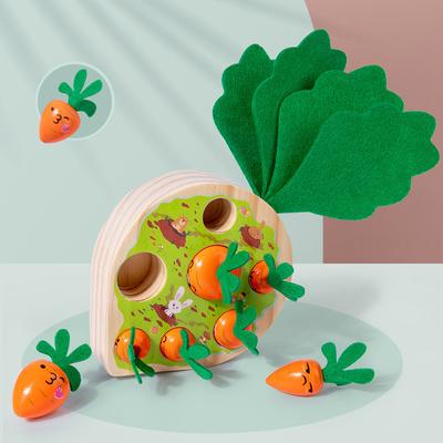 Children's Simulation Fun Expression Pulling Radish Toy Carrot Game Kindergarten Hand Grab Size Matching Toy