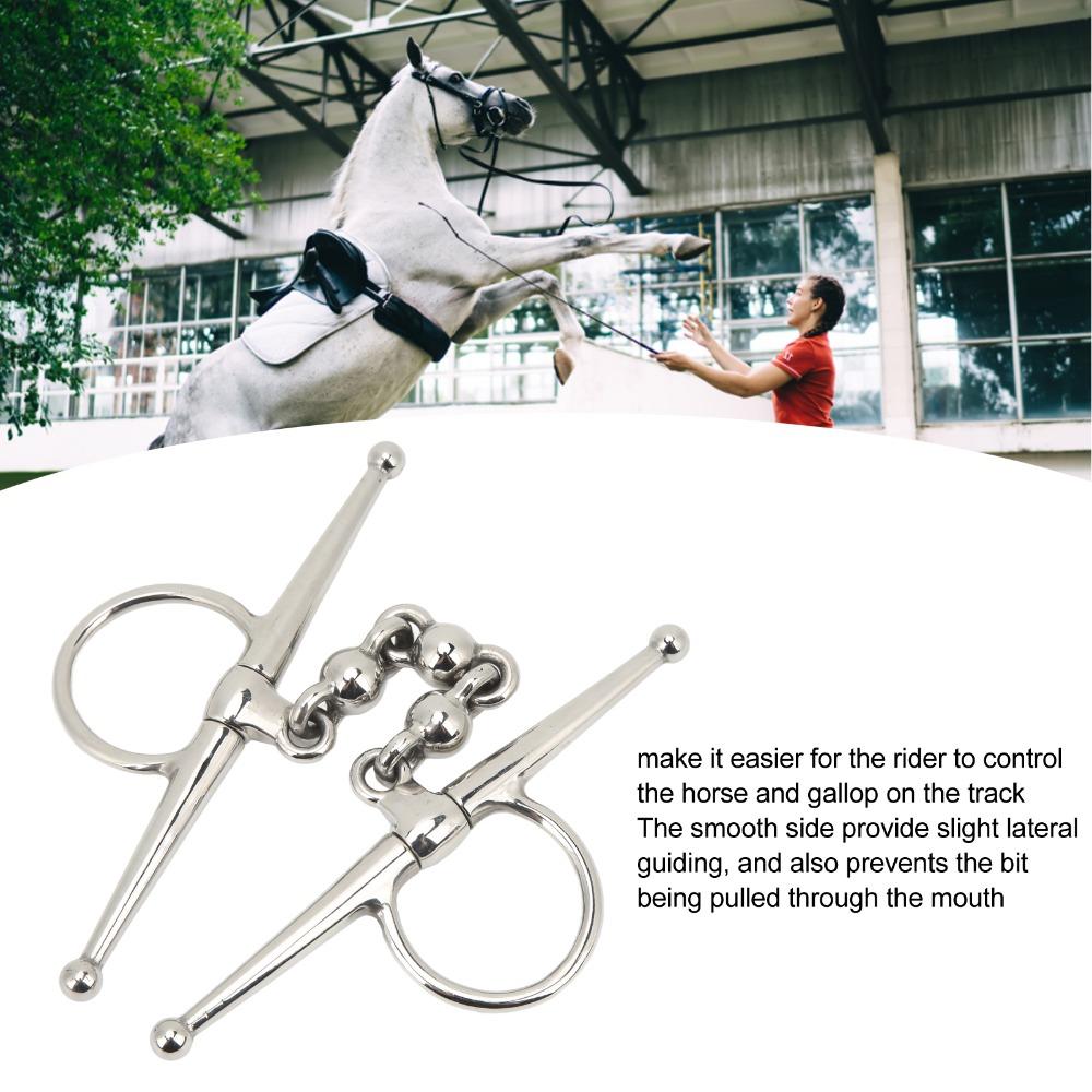 Ball Chain Design Horse Mouth Bit 135mm Length Horse Riding Bit Horse Riding Equipment  Riding Use