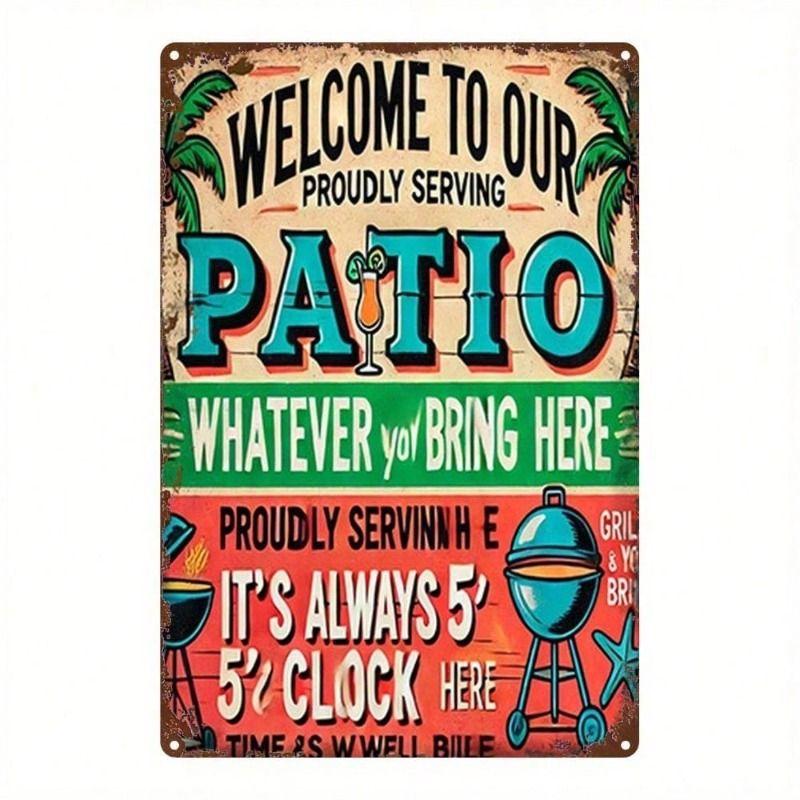 Retro Rectangular Tin Sign 20x30cm Vintage Metal Plaque for Home Garden Wall Decor