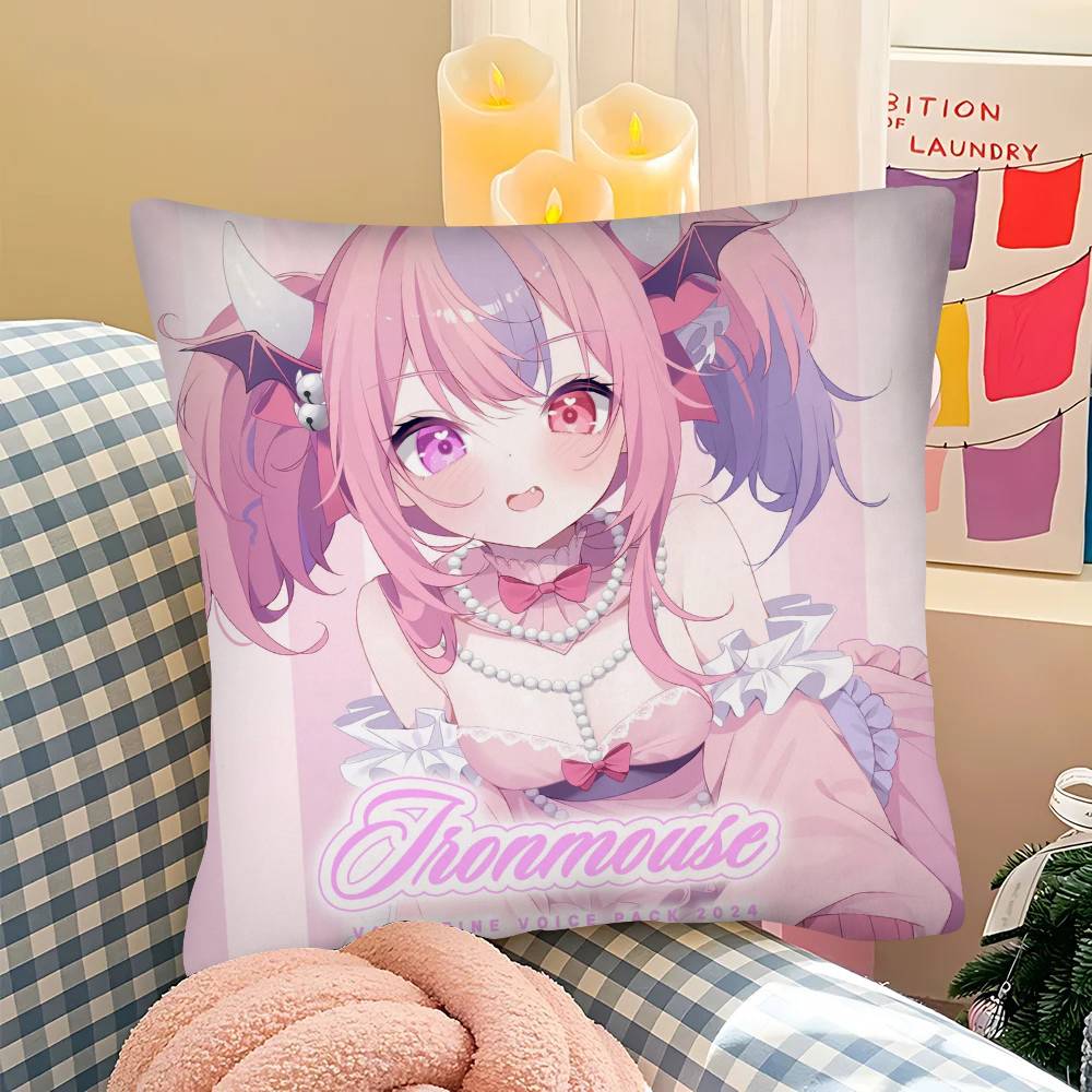 1Pc I-Ironmouse Pillow Case Fashion Square Pillowcase Bedroom Sofa Room Ins Decoration Leisure