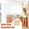 50PC Hair Drain Clog Remover Cleaning Tool Kitchen Pipe Unclogging Hook Sewer Toilet Unclogger Sink Anti-Clogging Cleaning Hook