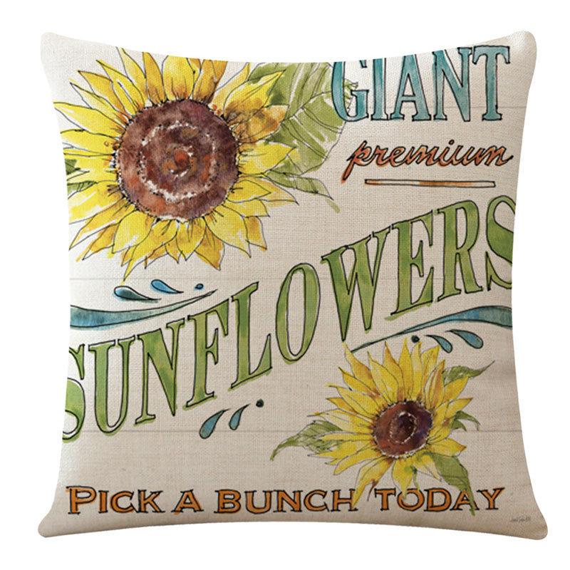 Kissenbezug Nordisch Ins Kissen Sommer Gelb Zitrone Quadratischer Druck Kissenbezug Kissen