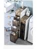 Elegant Bathroom Crevice Storage Rack: Compact Floor-Standing Cabinet