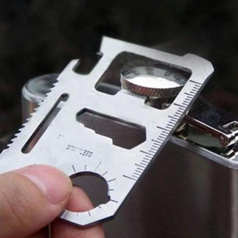 1PC 11 In 1 Outdor Multifunction Pocket Tools Camping Hiking  EDC Survival Tool Stainless Steel Knife Opener Hiking Accessories
