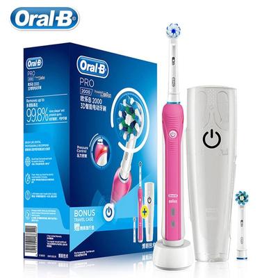 Oral B Sonic Elektrikli Diş Fırçası Pro2000 3D Akıllı Diş Temizleme Fırçası Basınç Sensörü 2 Çalışma Modu Diş Eti Bakımı Diş Temizleyici