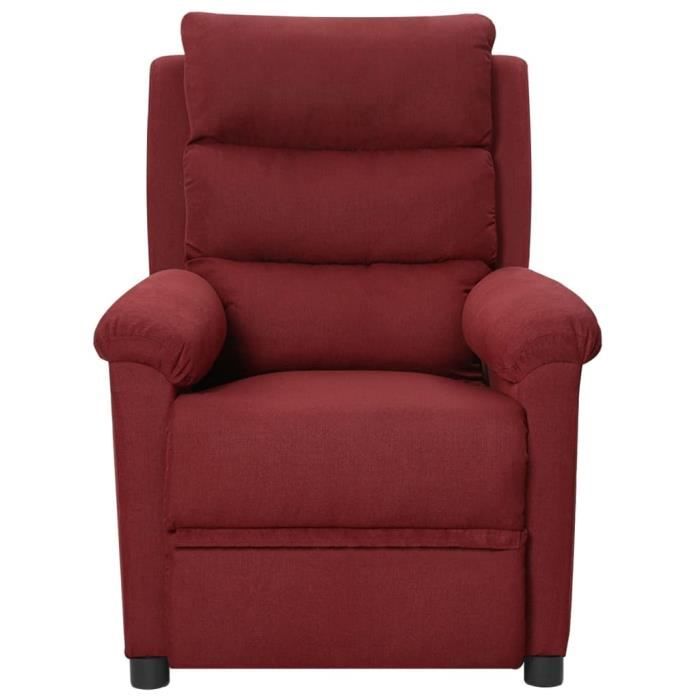 VidaXL Fauteuil électrique de massage Bordeaux Tissu 3098978