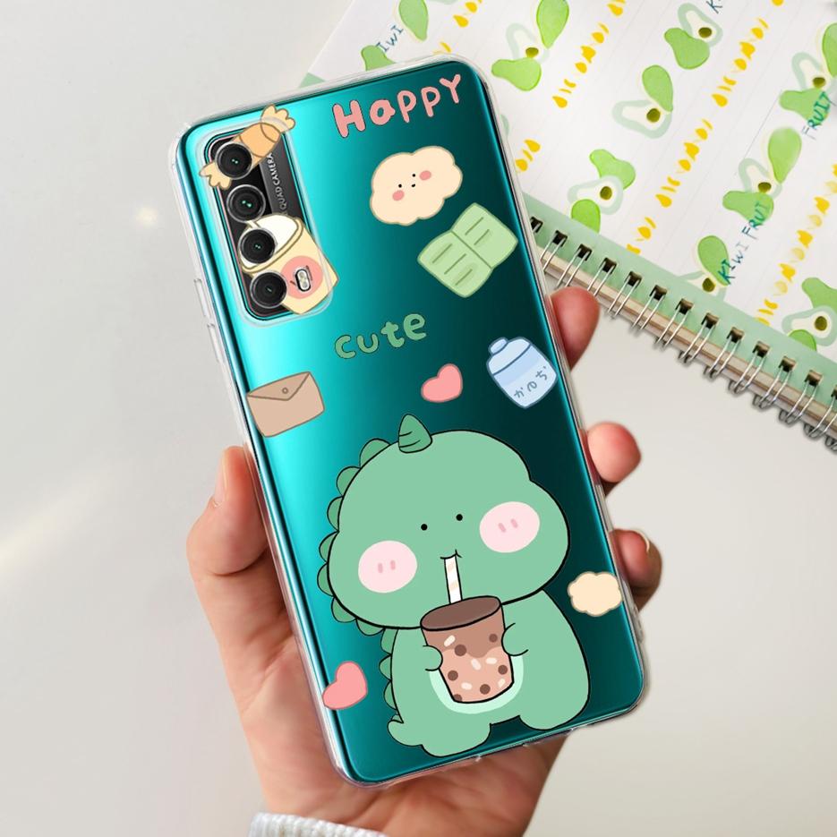 For Huawei P Smart 2021 Case PPA-LX1 PPA-LX2 New Fashion Painted Cover Soft TPU Phone Case For Huawei Y7a Psmart 2021 Coque Capa