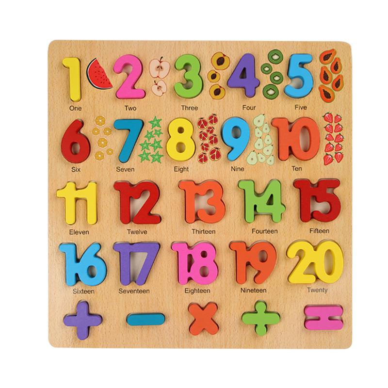 Number & Letter Recognition Puzzle Board for Toddlers - Wooden Educational Toy for Early Learning