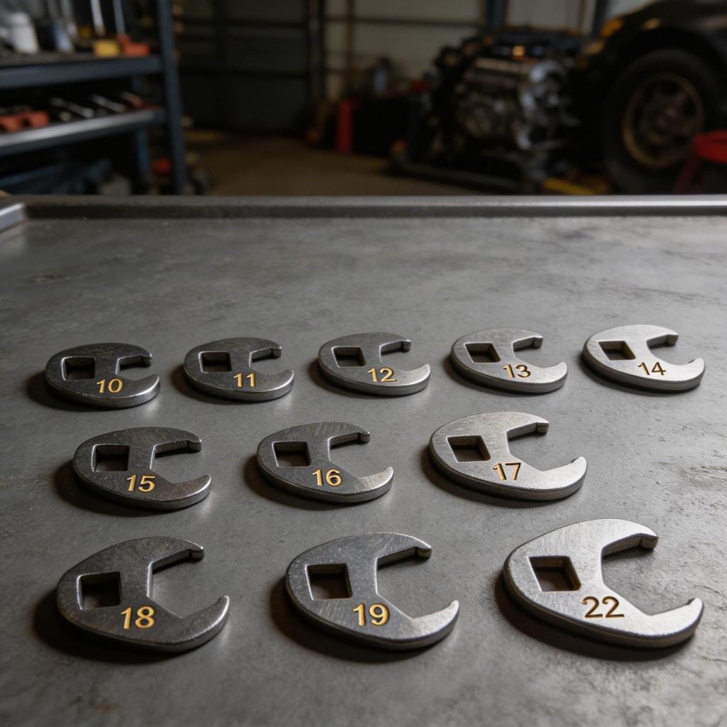 Crowfoot Wrench Set Open End Spanner Distinct Wrench Sizes