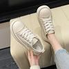 Women Canvas Shoes 2024 Spring Students Thick Bottom Sneaker Casual Lace Up Shallow Mouth Flat Board Tennis Zapatillas Designer