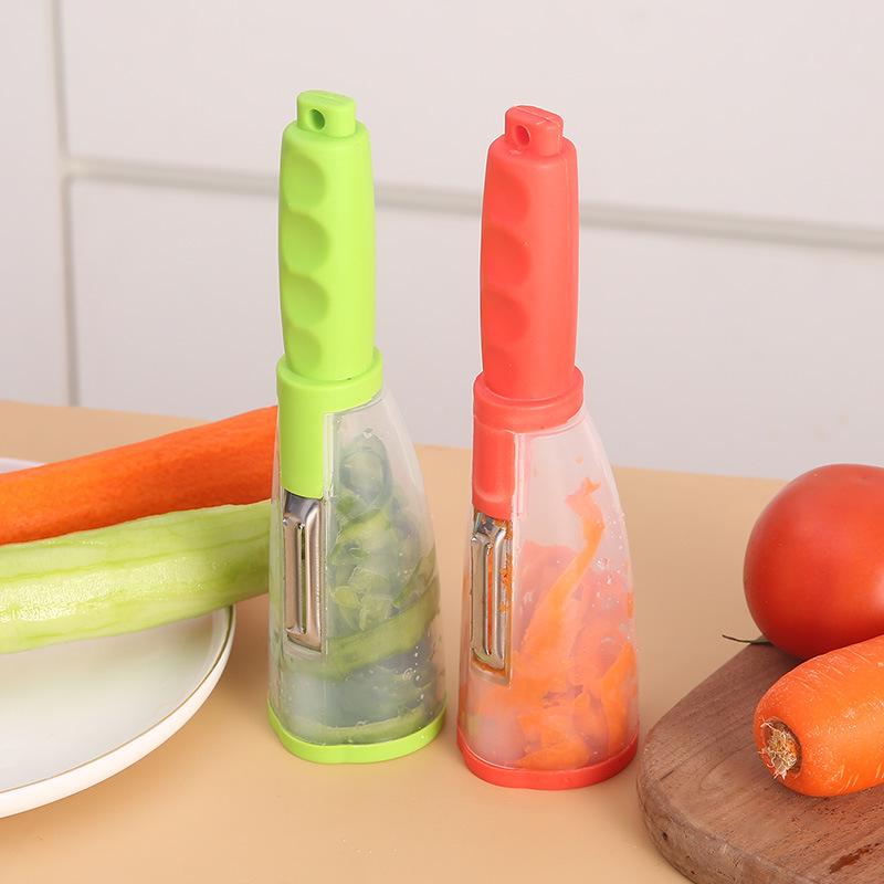 Stainless Steel Multi-purpose Fruit and Vegetable Peeler with Storage Box Red/200 per box