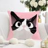 Cute Black Cat Double-sided Printed pillow cover Short plush Suitable living rooms bedrooms sofas throw cushion cover