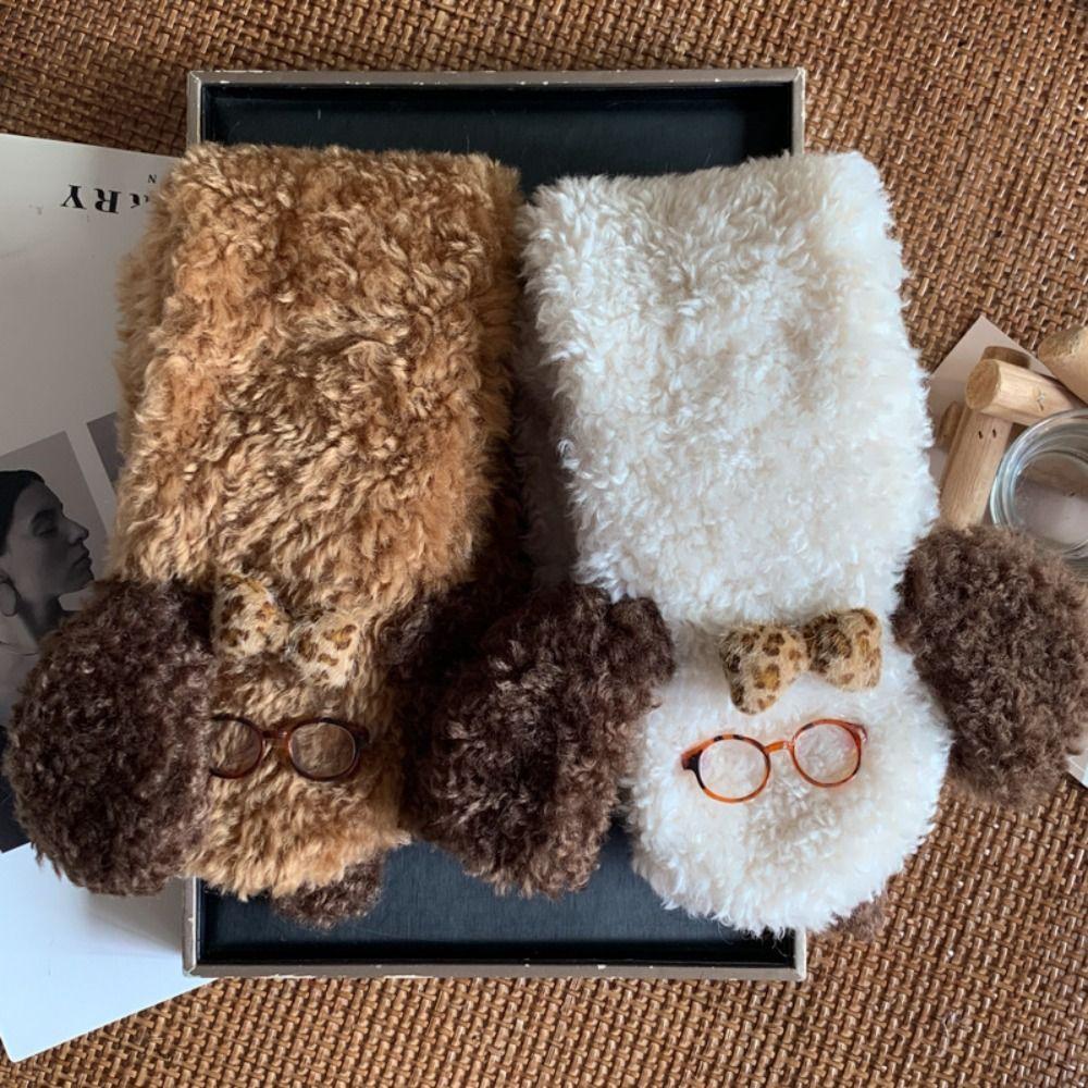 Hundebrille Welpenschal Lamm Winter Kaschmirschals Klassischer Wollschal Mädchen