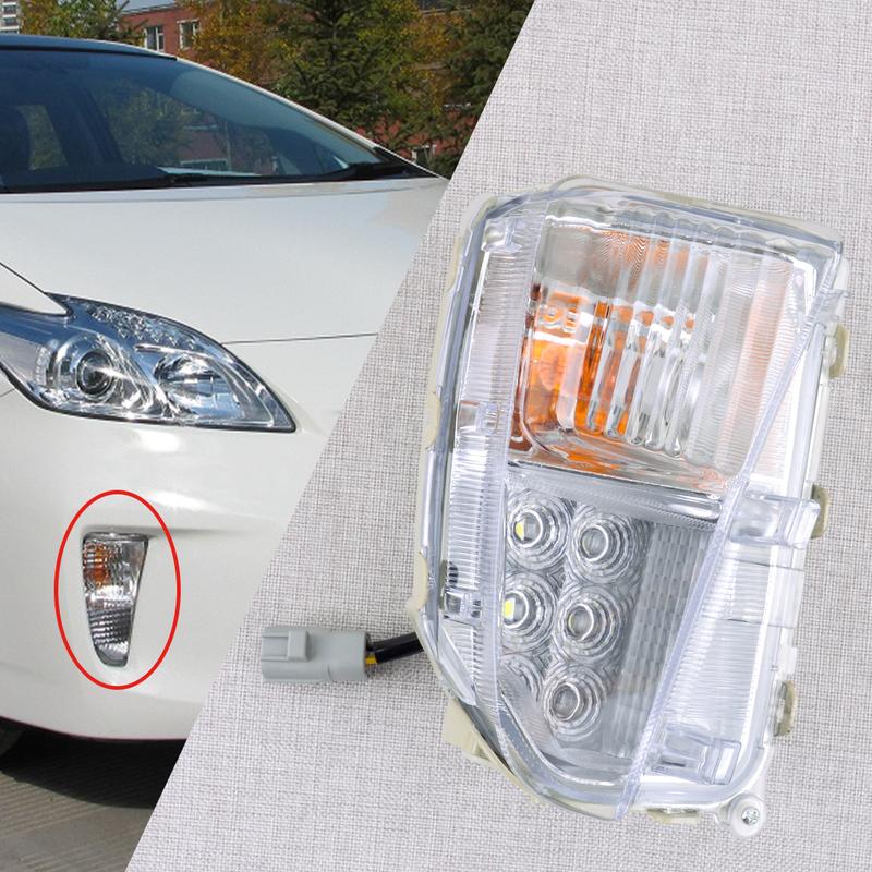 LED Front Bumper Right Passenger Side Fog Light Lamp DRL Fit For Toyota Prius 2012-2015
