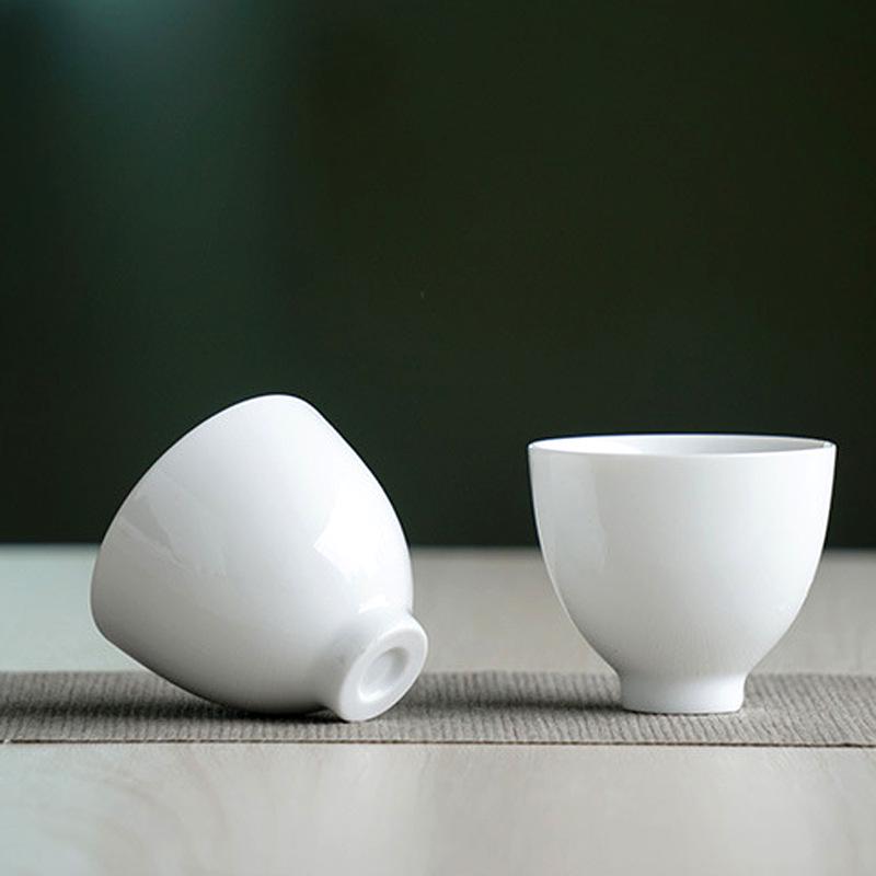 Yingqing Celadon Gongfu Tea Tasting Cup - White Porcelain with Logo