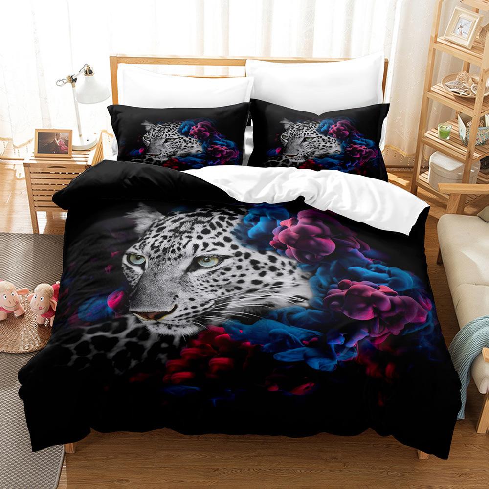 Leopard Pattern Bedding 3D Digital Printing Leopard Three-Piece Set
