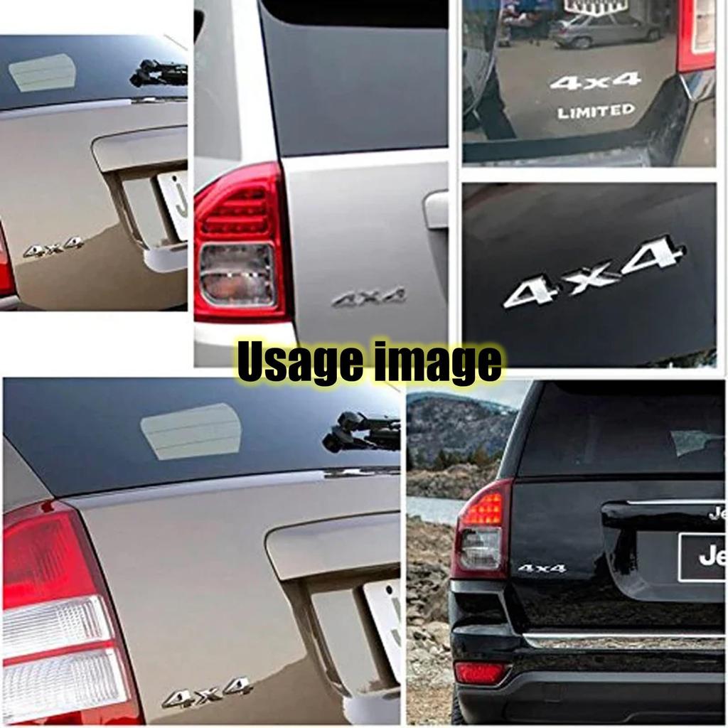 NOELAMOUR Samolepka s emblémem auta 4x4 Sada 2 3D 3D 3D 4wd Stylová nálepka (Černá)