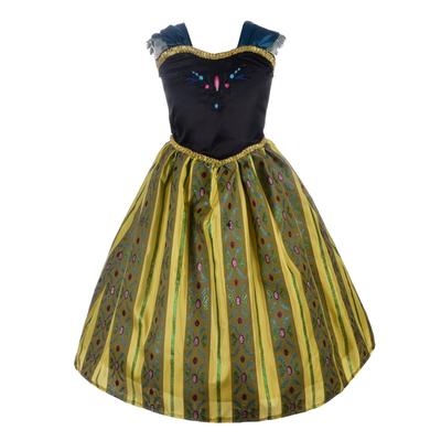 Toddler Princess Anna Coronation Snow Queen Halloween Sizes Girls' Costume, Cosplay, Dress, Kids' Skirt, Costume, 4-5