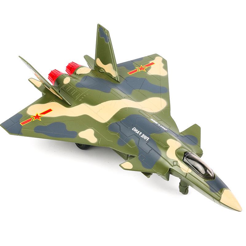 

1/72 масштаб истребитель пятого поколения J-20 игрушечный тип самолета для военных детей отличная имитация литья под давлением игрушечный автомобиль 1/72-Size:22.5*17*6cm зелёный