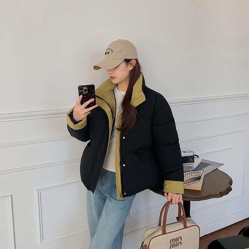 

Autumn Winter Thicken Warm Parka Women Casual Solid Color Loose Short Jackets Outwear XXL