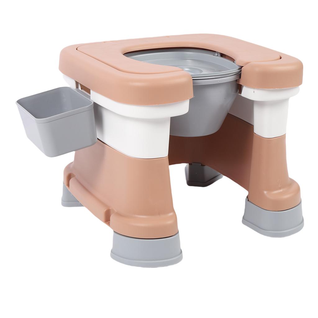 Portable Commode Chair Bedside Potty Shower Chair Non Slip Bedside Toilet for Bathing and Squat Toilet